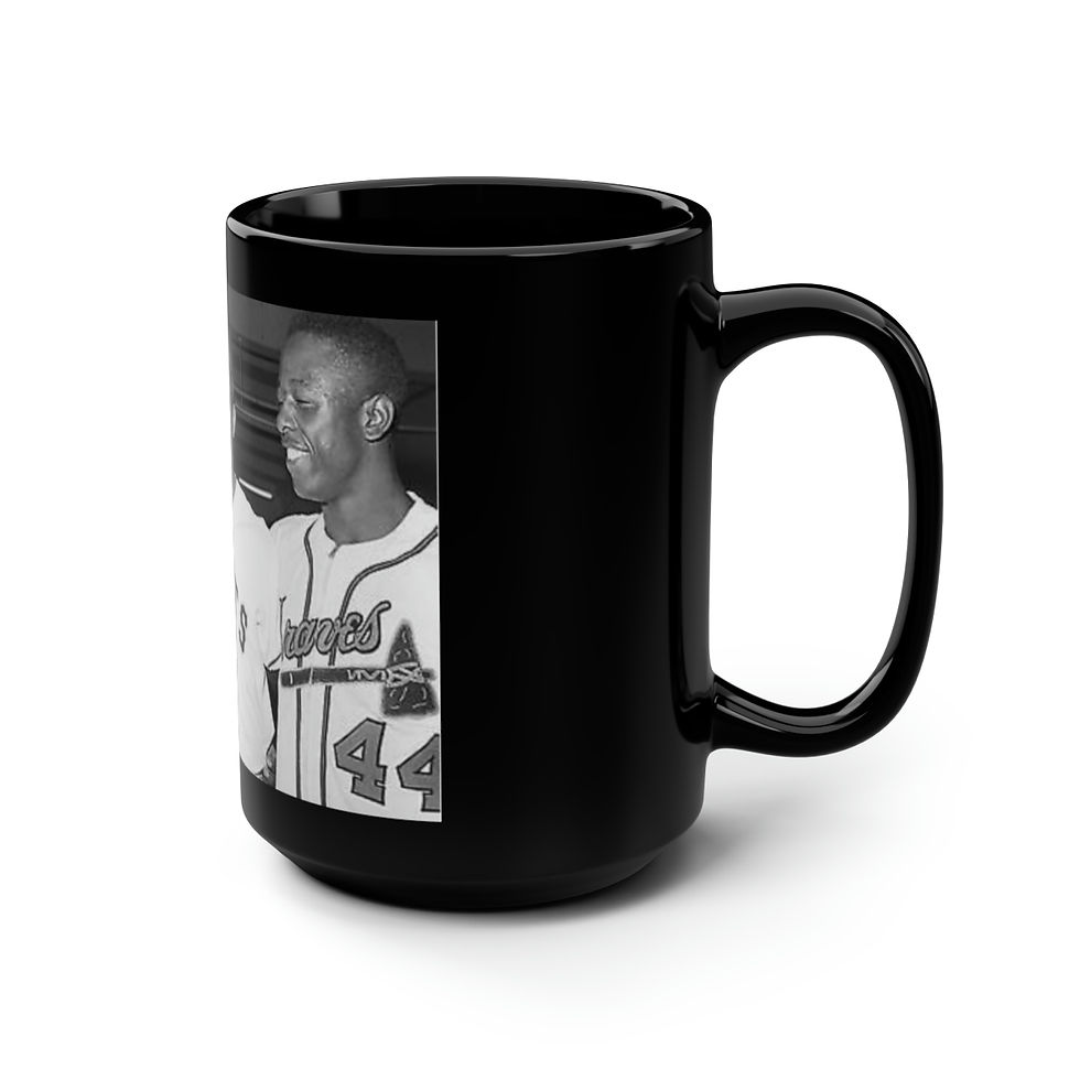 Thumbnail: Willie Mays Hank Aaron Roberto Clemente Black Coffee Cup Mug, 15oz