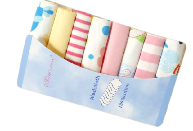 Thumbnail: Newborn Cotton Gauze Baby Feeding Towels - 8 Packs