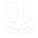 Box with money symbols and arrows pointing up, business success concept.