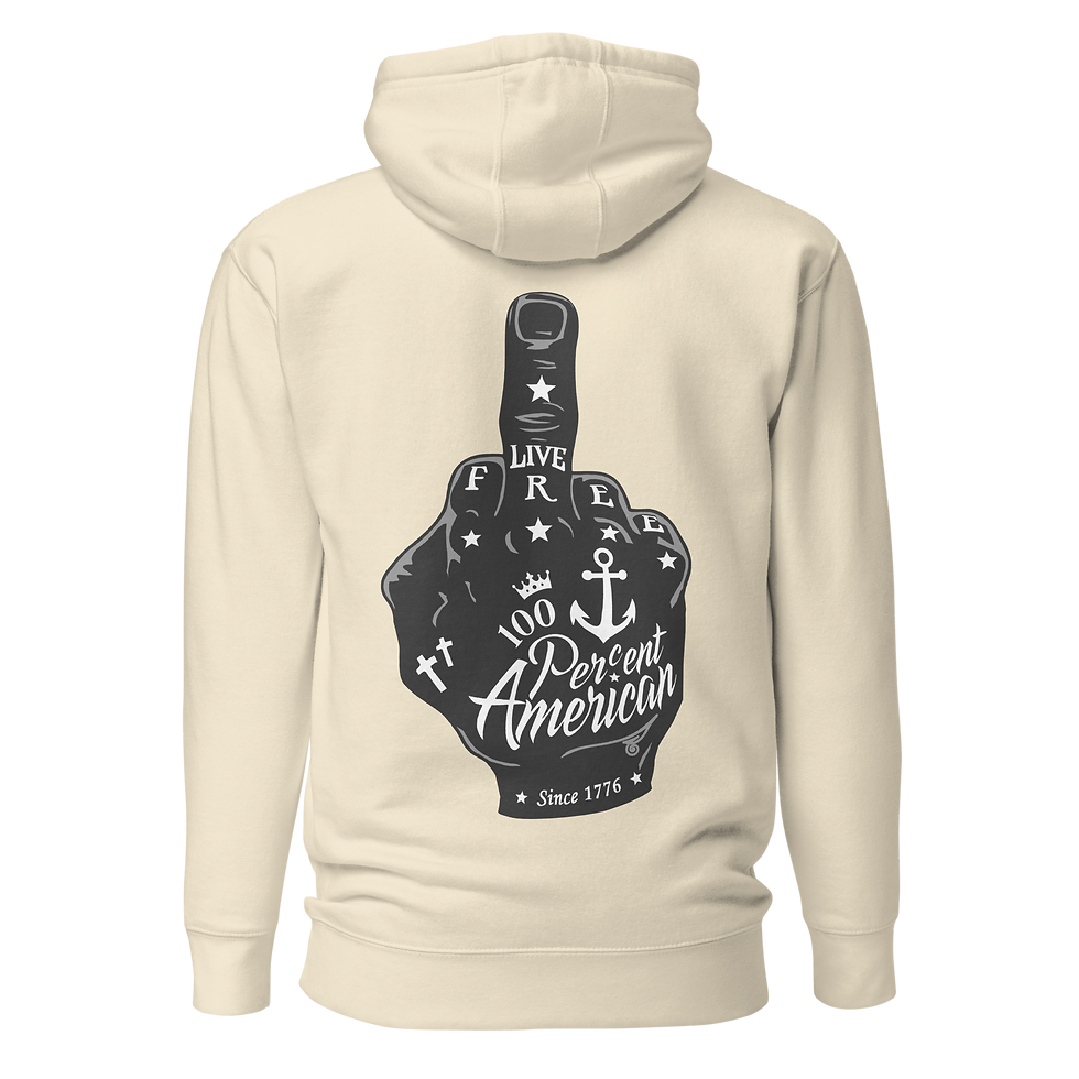 Thumbnail: Hoodie - Live Free - Charcoal