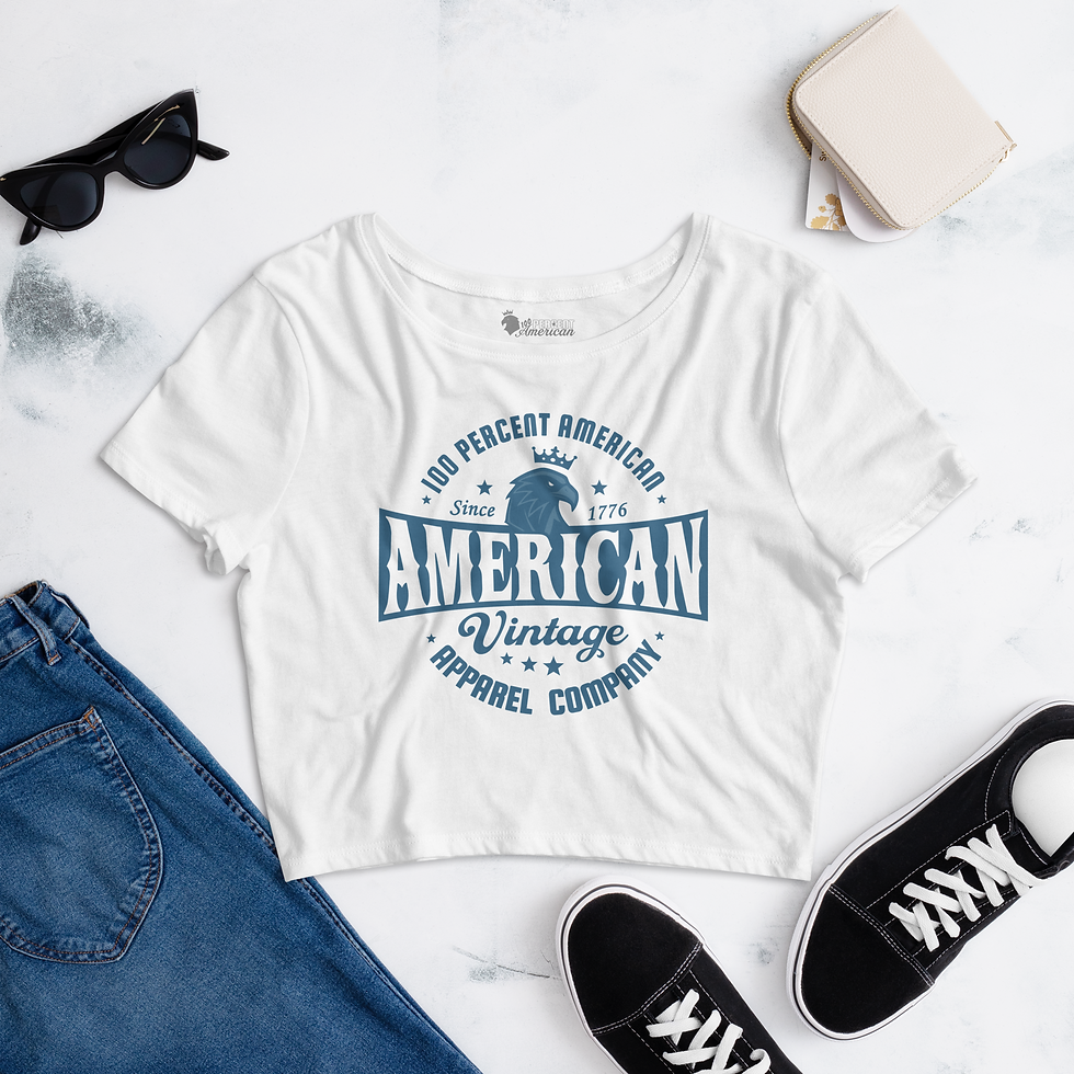 Thumbnail: Women’s Crop Tee - Vintage Blue