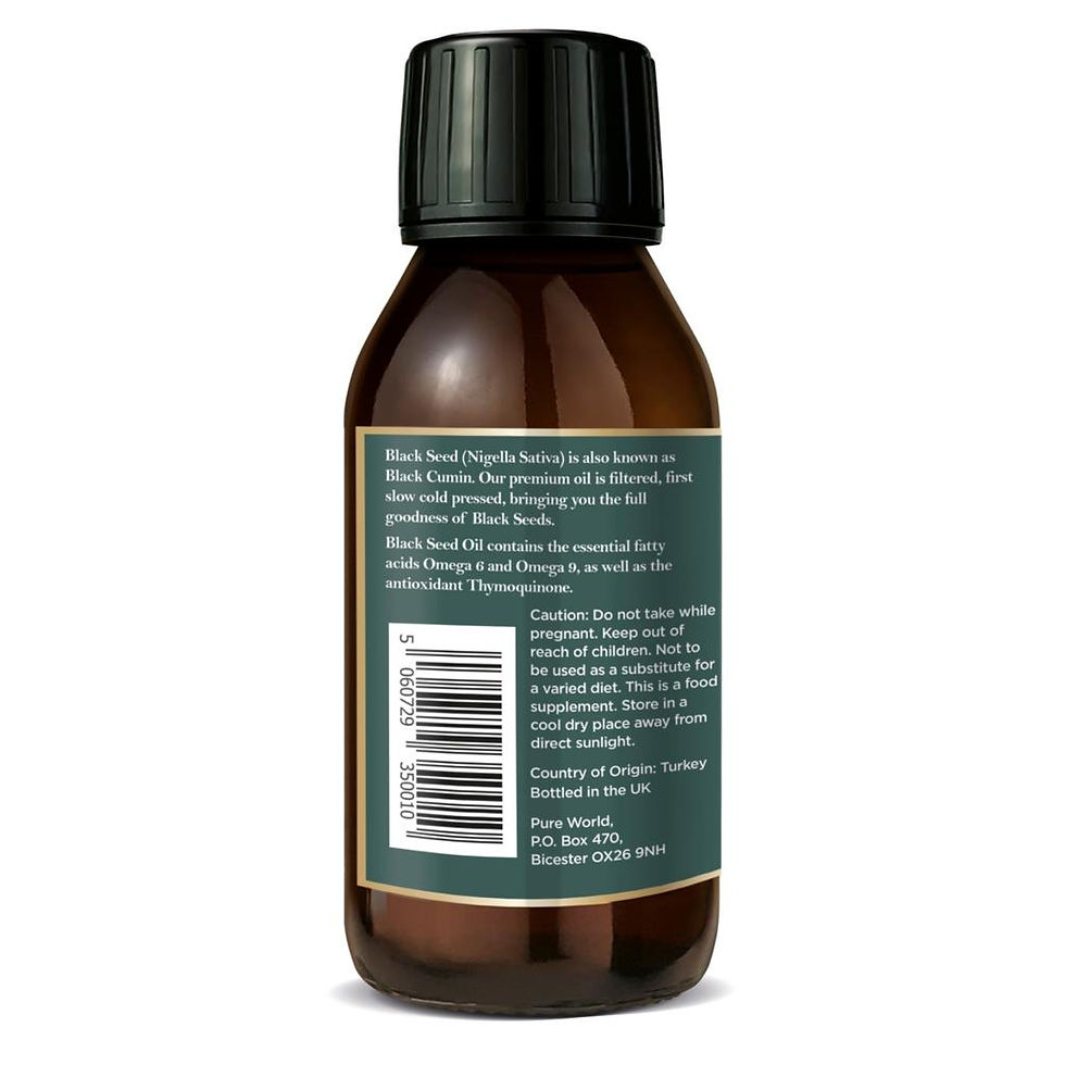 Thumbnail: 100% Pure Turkish Black Seed Oil 100ML High Thymoquinone