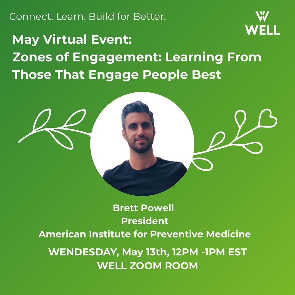 WELL May Virtual Event - The American Institute for Preventive Medicine