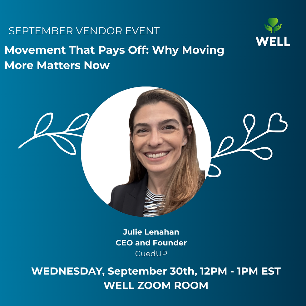 WELL September Vendor Event - CuedUP