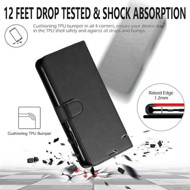 Thumbnail: [PST] Motorola Moto G 5G 2024 Wallet Case, Leather Magnetic Card Slot Wallet Fol