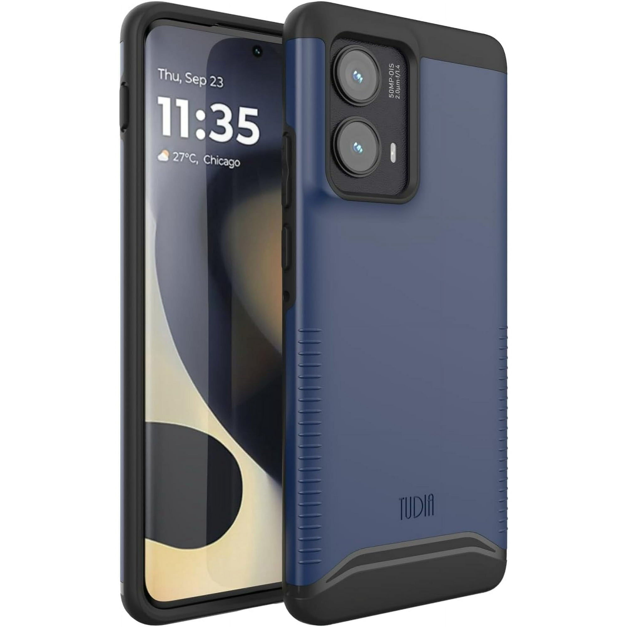 TUDIA Merge Motorola Edge 2024 Case Heavy Duty Tough Dual Layer Slim - Indigo Bl