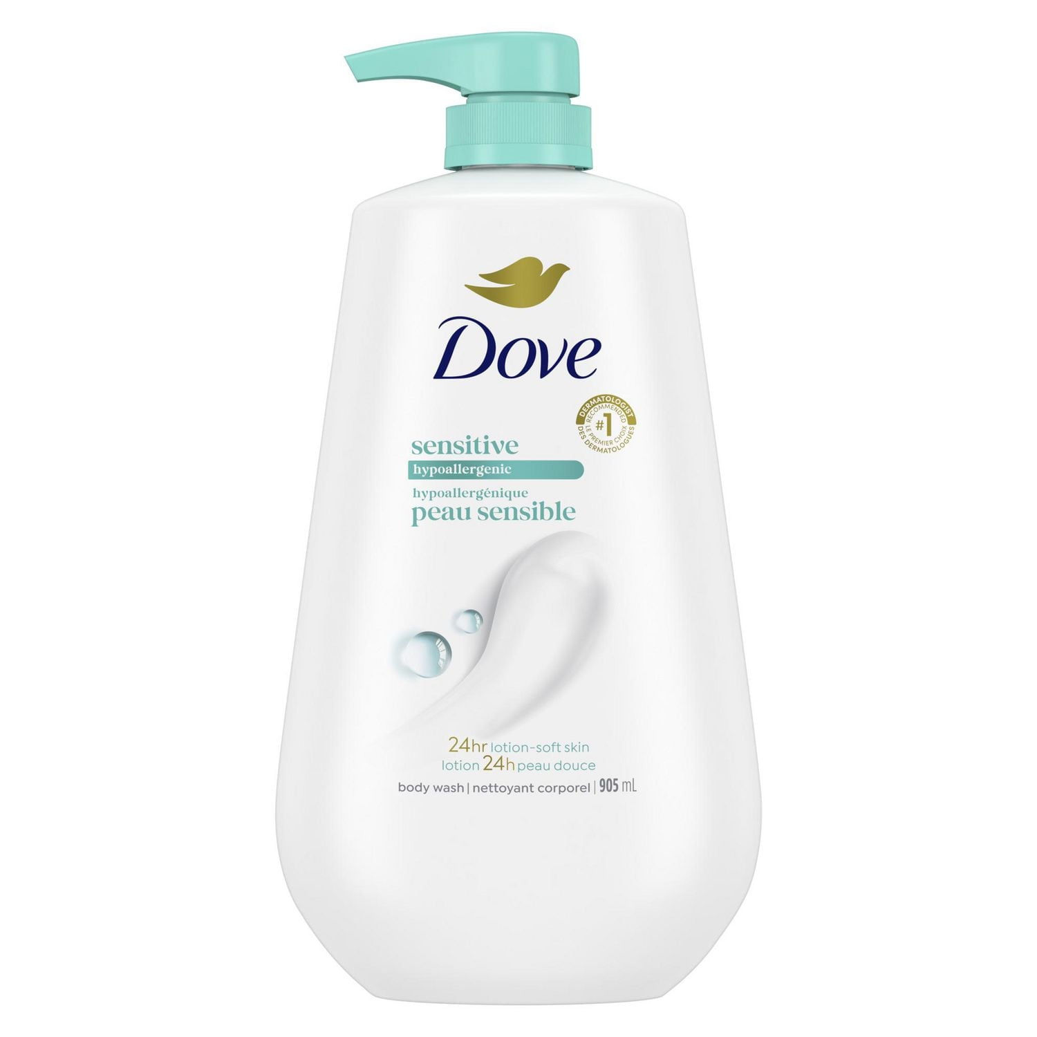 Dove Body Wash with Pump Sensitive Skin For 24hr Lotion-Soft Skin Moisturizing S