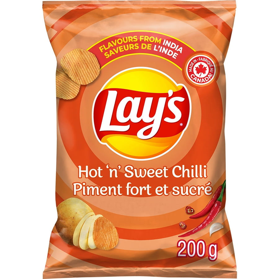 Lay's Hot 'n' Sweet Chilli Ridged flavoured Potato Chips