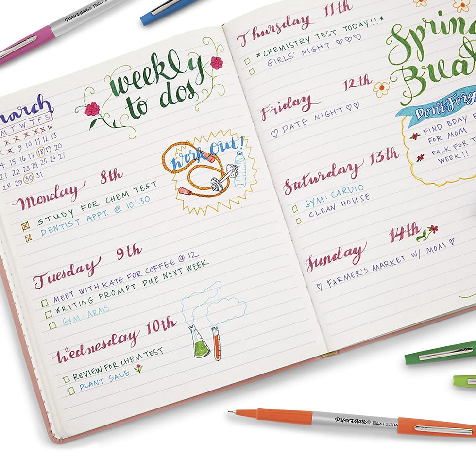 Thumbnail: Paper Mate Flair Felt Tip Pens, Ultra Fine Point (0.4 mm), Assorted Colours, 12