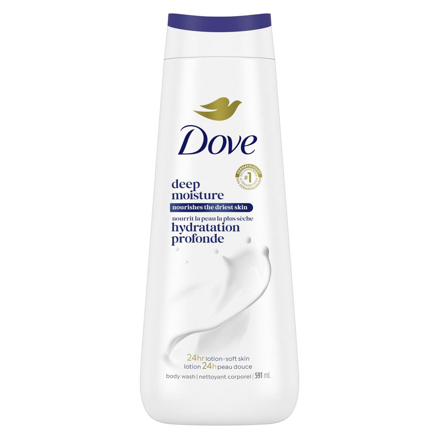 Dove Body Wash Deep Moisture 24hr Moisturizing Skin Cleanser for Lotion-Soft Ski