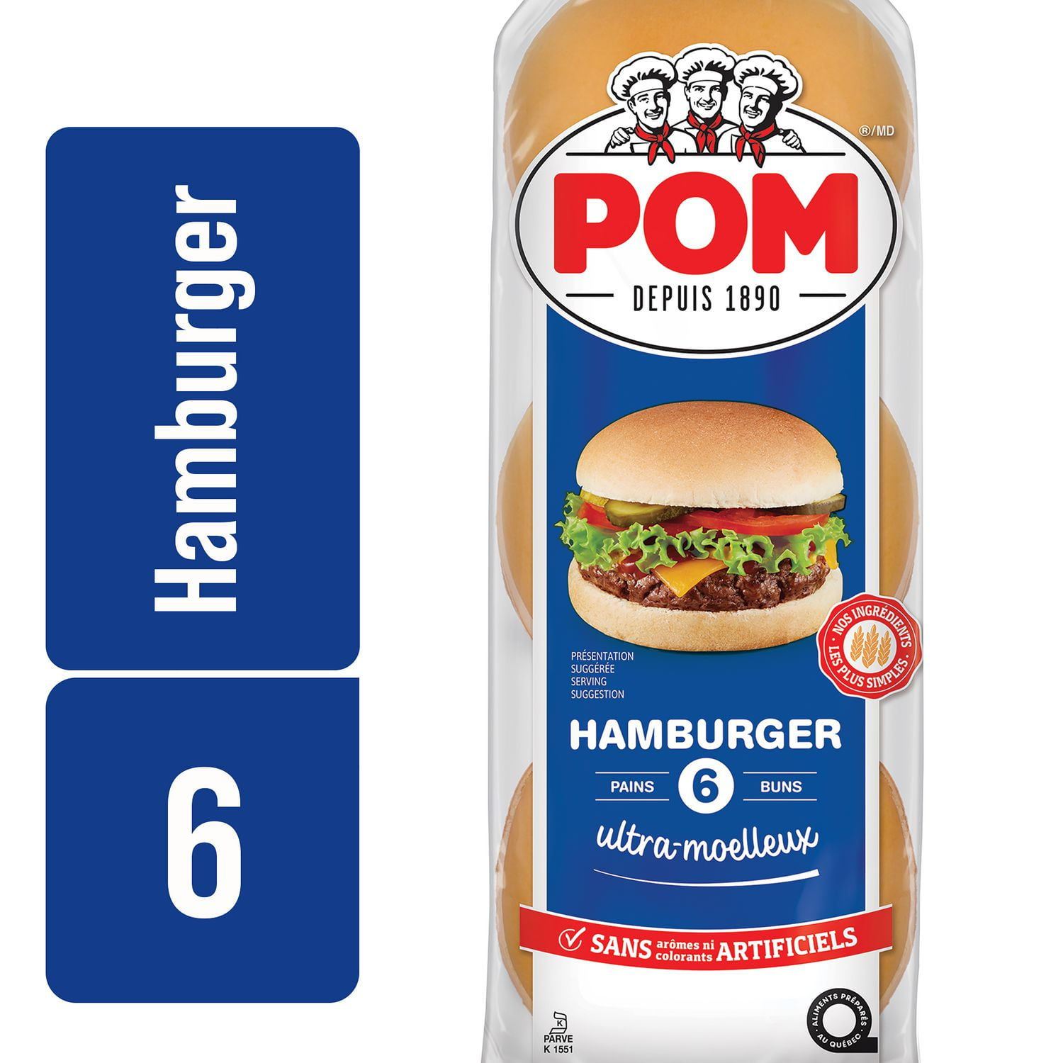 POM® Ultra Soft Hamburger Buns