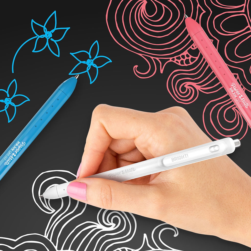 Thumbnail: Paper Mate InkJoy Bright Pens, Gel Pens with Paint-like Ink, Medium Point (0.7 m