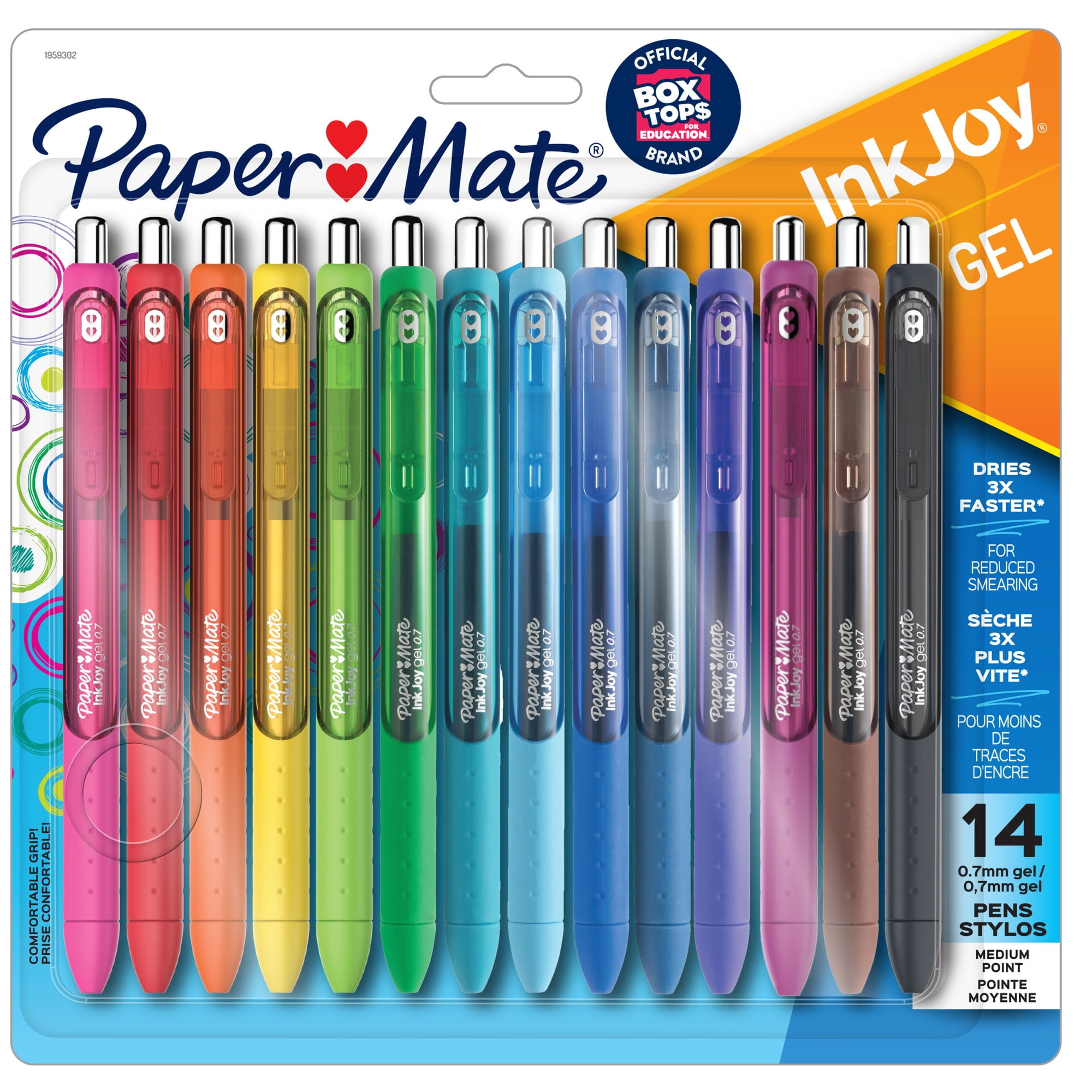 Paper Mate InkJoy Gel Pens, Medium Point (0.7 mm), Retractable, Assorted Colours