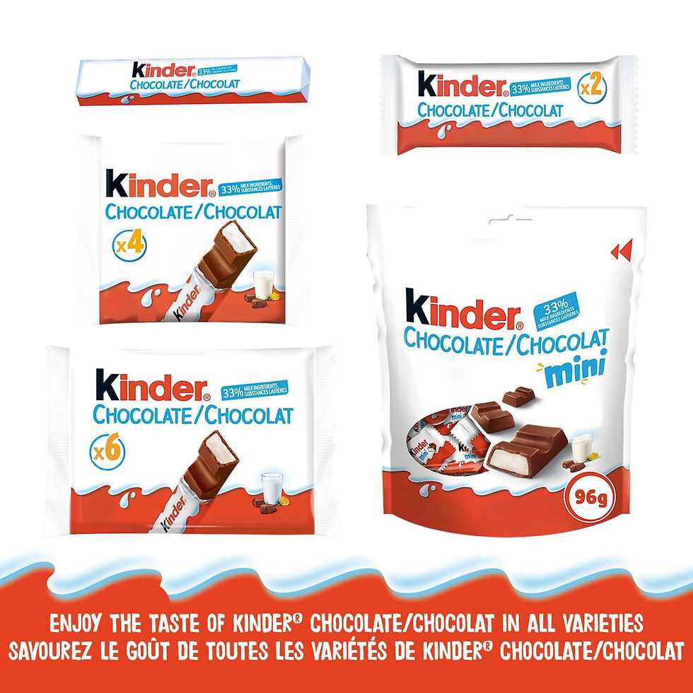 Thumbnail: KINDER CHOCOLATE/CHOCOLAT Milk Chocolate Bar With A Milky Filling, 2 Individuall