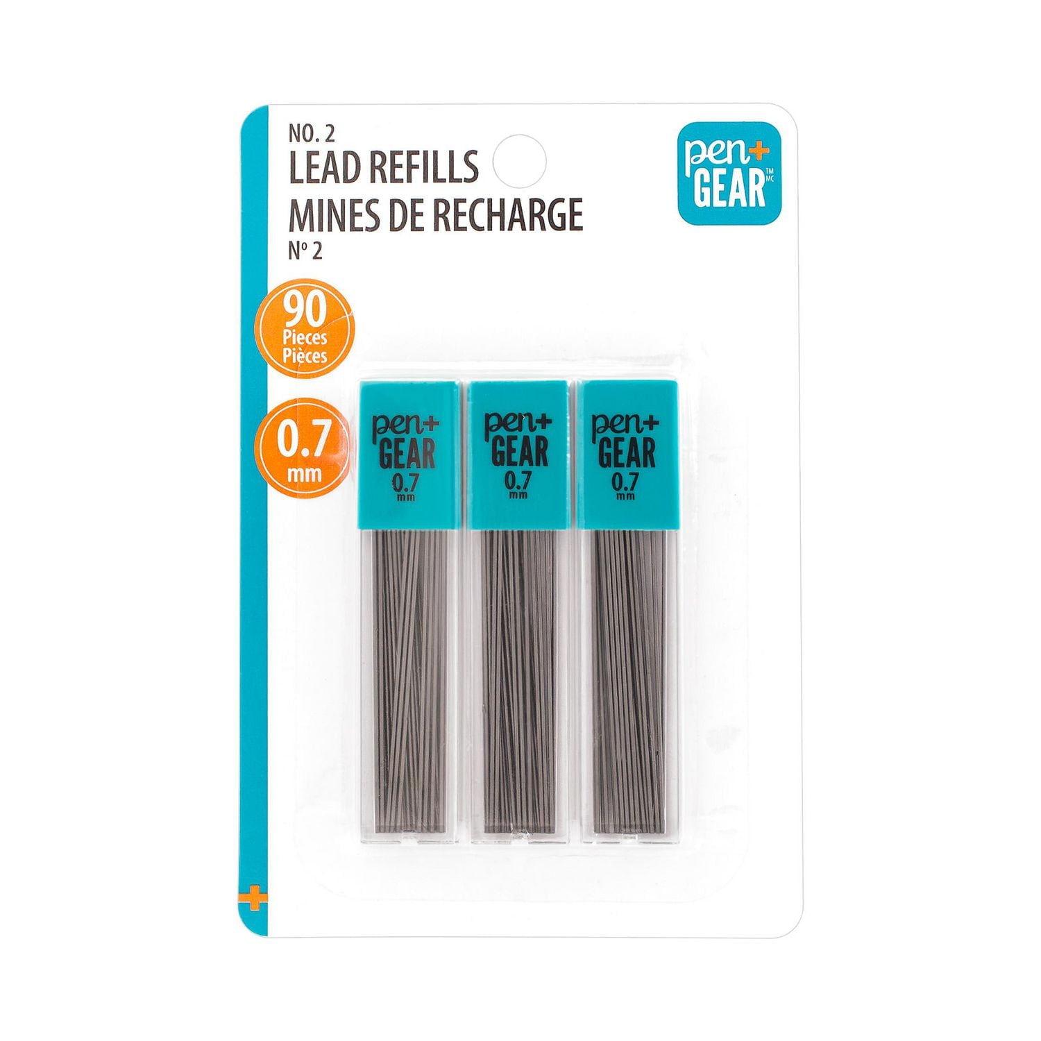 Pen+Gear No. 2 Mechanical Pencil Dark Lead Refills, 0.7mm, 90 Count