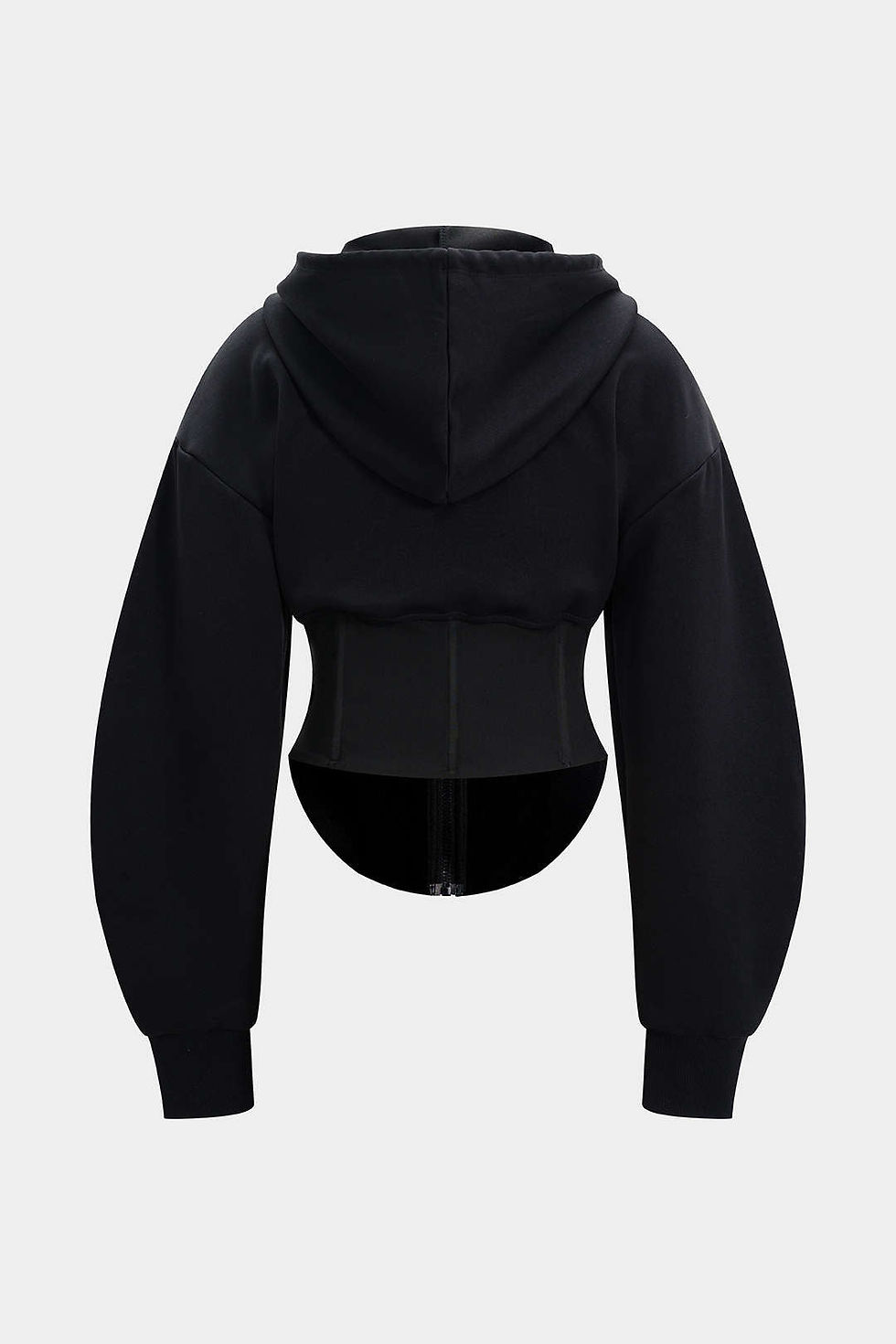 Thumbnail: Zipper Drawstring Corset Hoodie