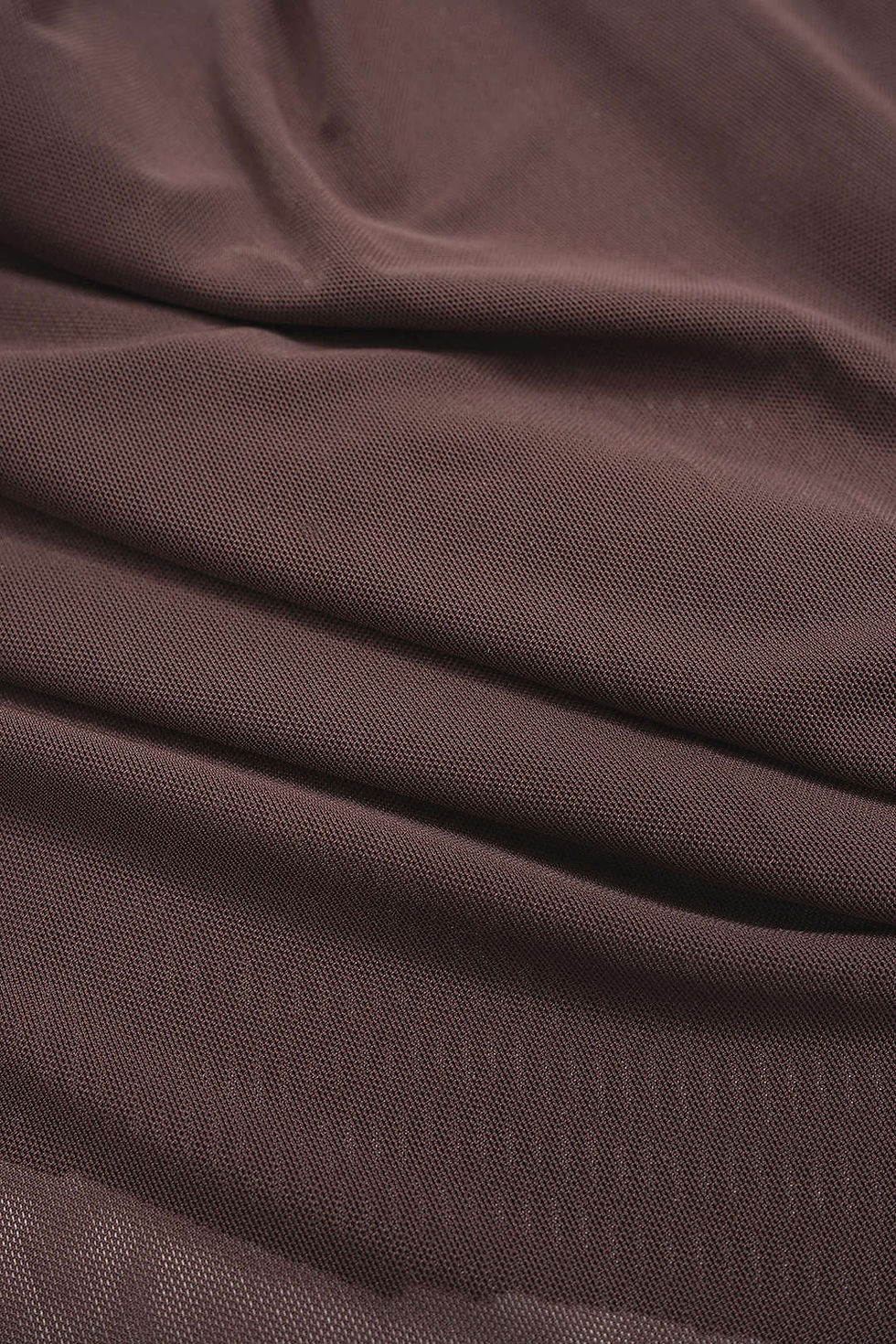 Thumbnail: Coffee Mesh Ruched Cut Out Short Sleeve Maxi Dress