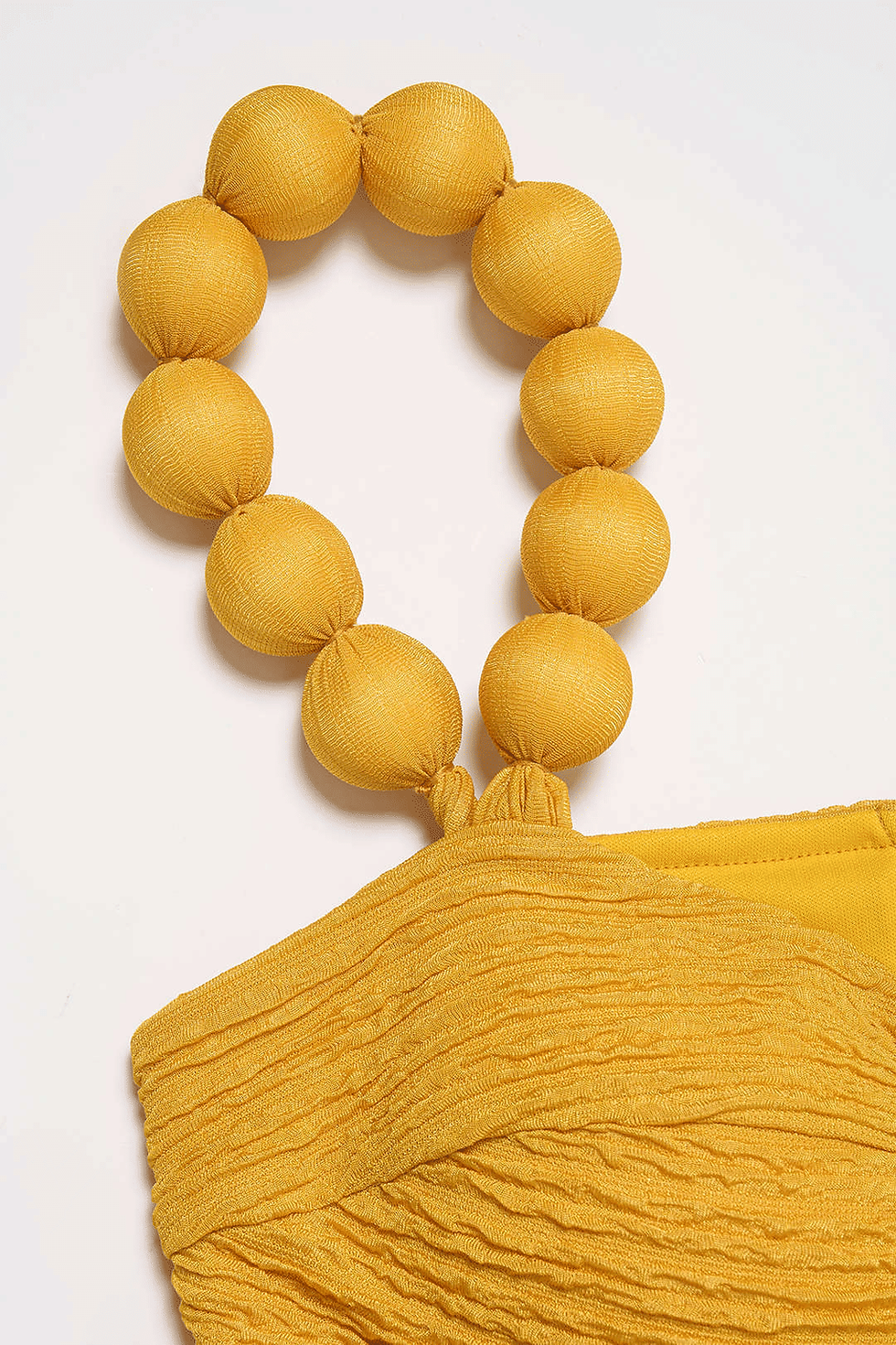 Thumbnail: Textured Zipper Cami Top Orange Yellow Slim Fit