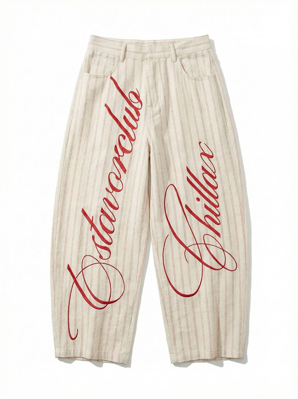 Thumbnail: Men's Contrast Color Print Striped Denim Jeans