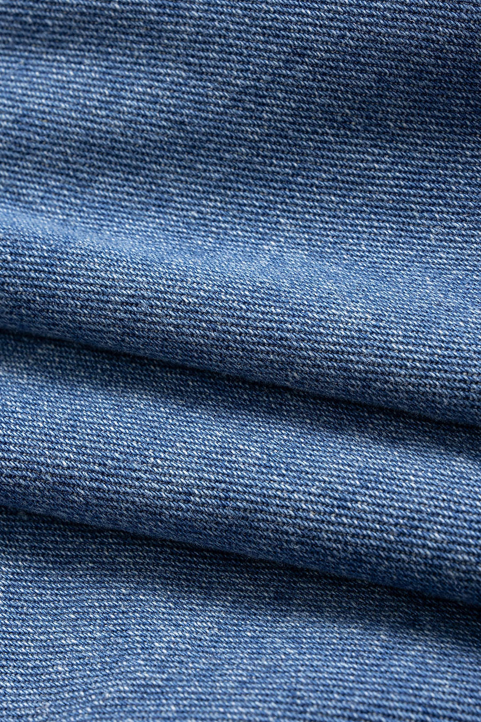 Thumbnail: Powder Blue Denim Asymmetrical Zipper Long‑Sleeve Top