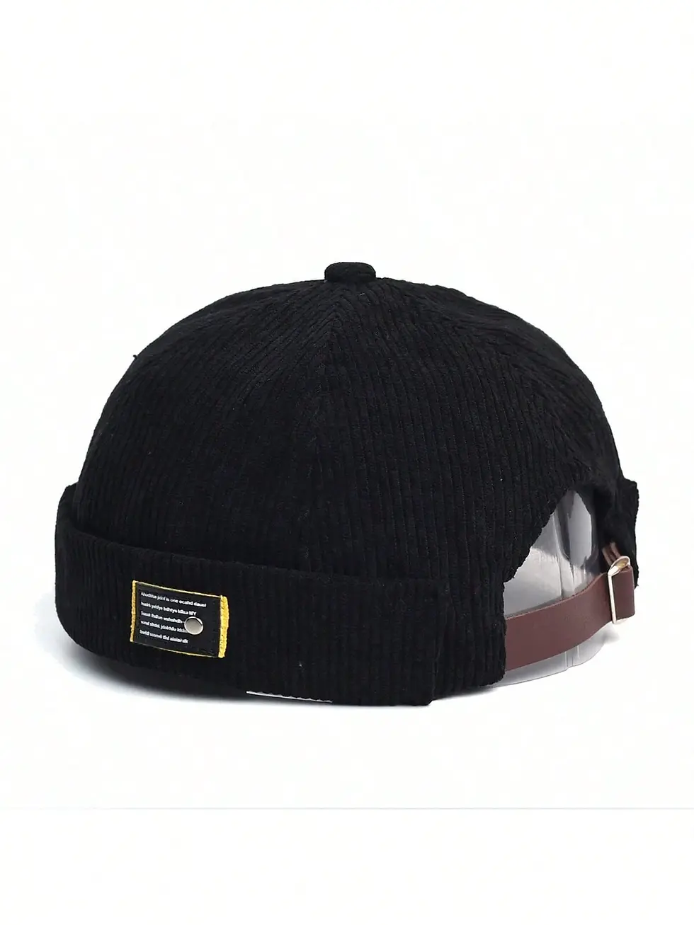 Thumbnail: Unisex Vintage Solid Knitted Beanie – Adjustable Corduroy Hip Hop Cap