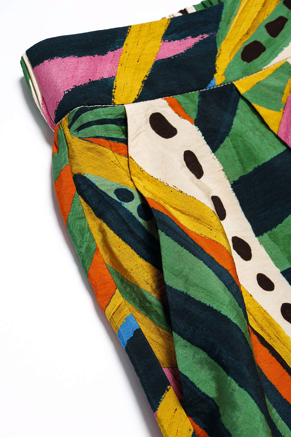 Thumbnail: Leaves Contrast Print Wide Leg Pants Multicolor