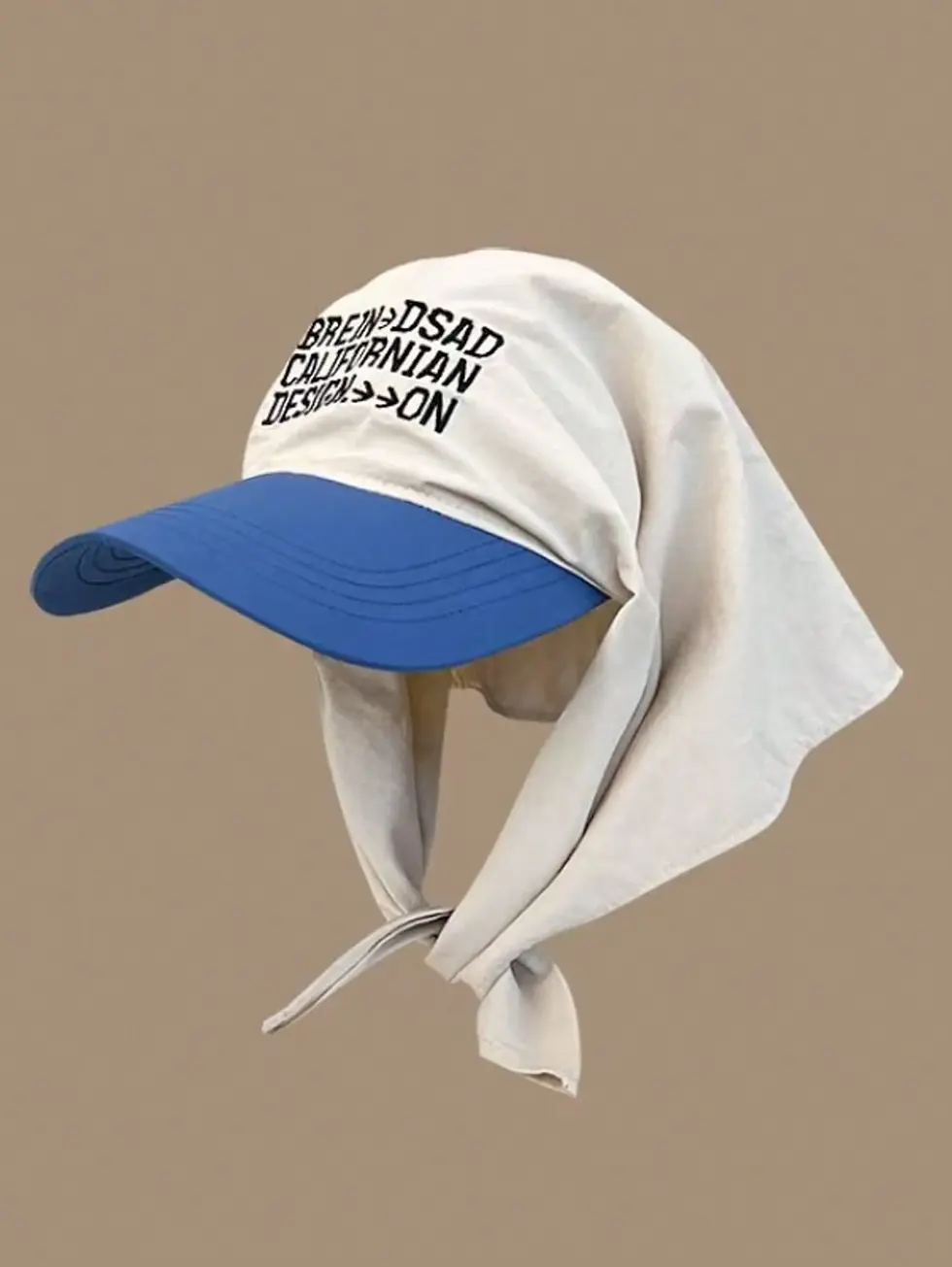 Thumbnail: Multicolor Letter Embroidered Sun‑Protection Visor Cap for Women