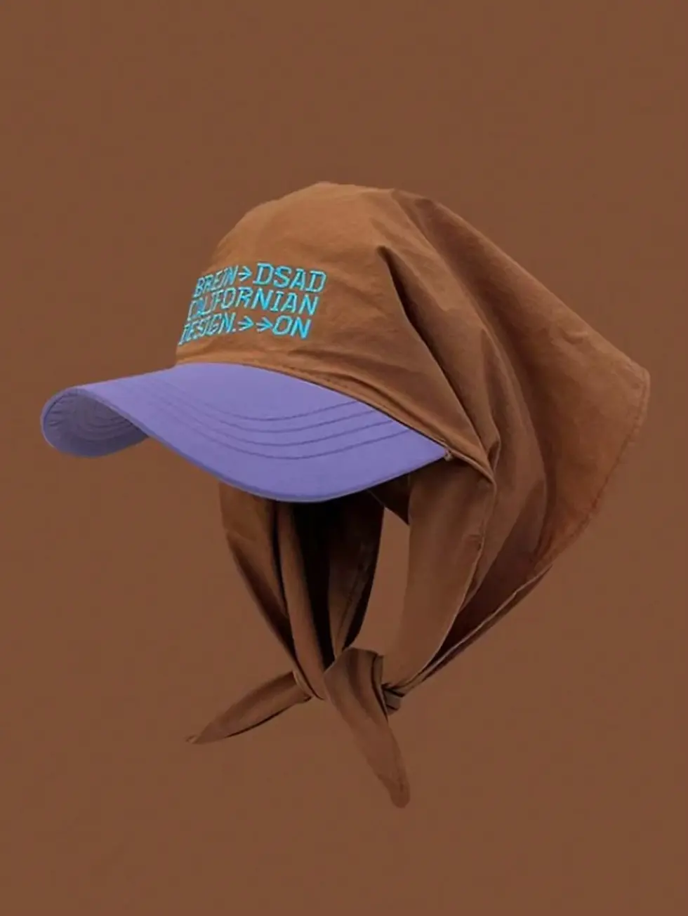 Thumbnail: Multicolor Letter Embroidered Sun‑Protection Visor Cap for Women