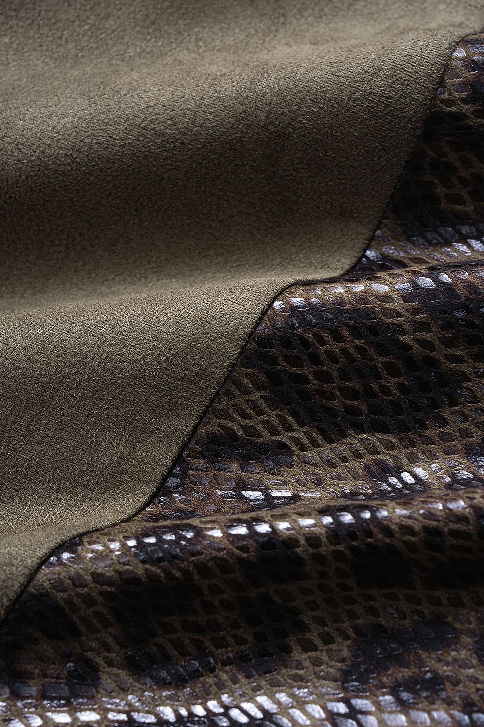 Thumbnail: Leopard Snake Skin Print Wide Leg Faux Leather Suede Pants