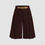 Thumbnail: Woven Mid Rise Pleated Knee Length Shorts