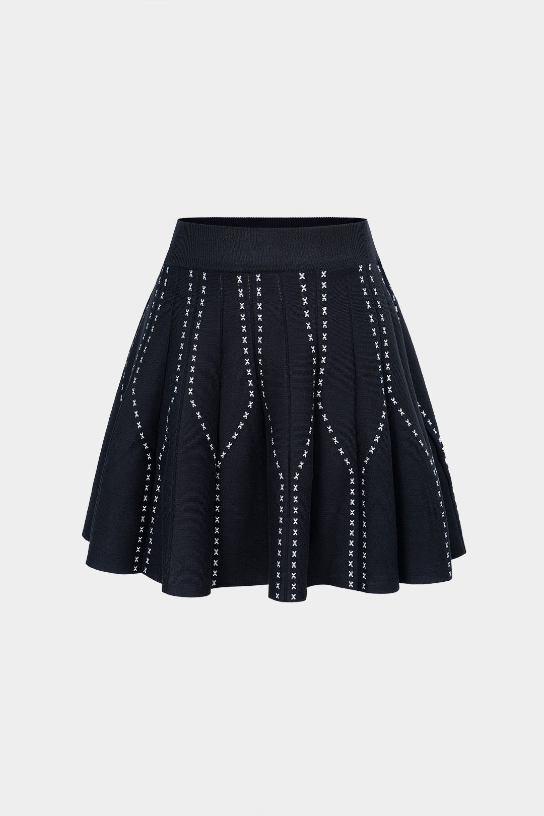 Black Knit Ribbed Mini Skirt – Flirty Party Wear
