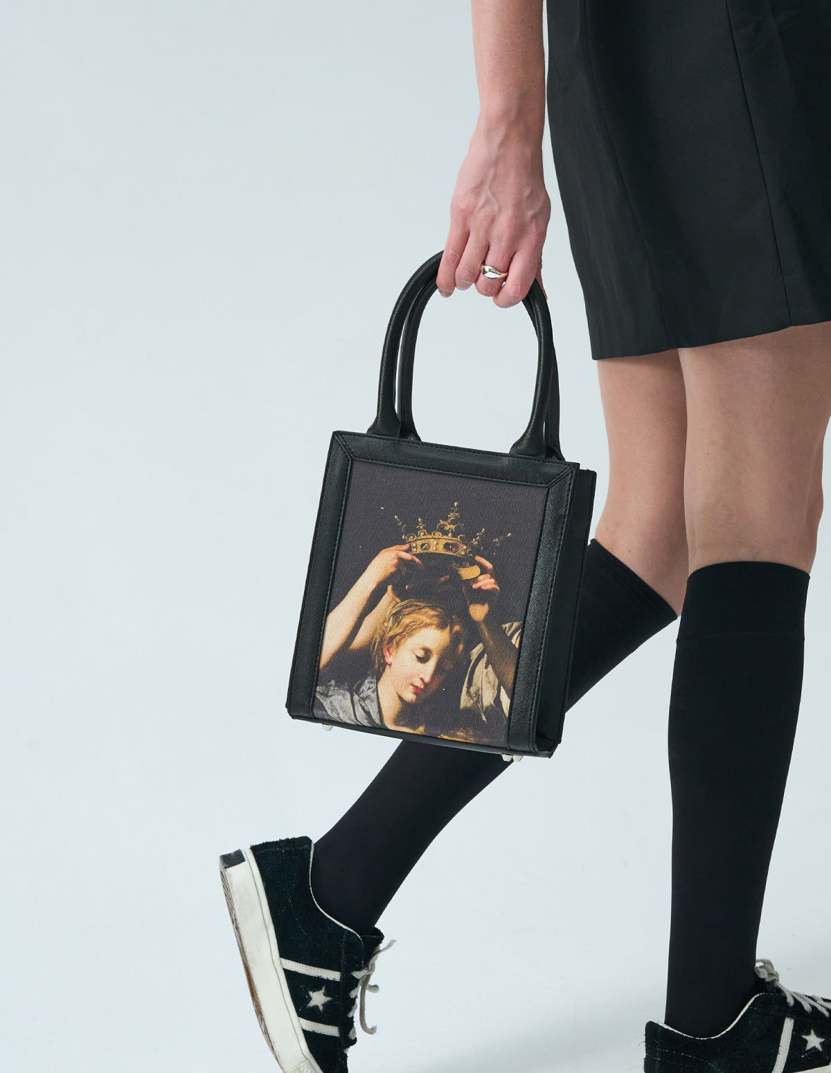 Virgin and Child with Angels Premium PU Leather Art Bag