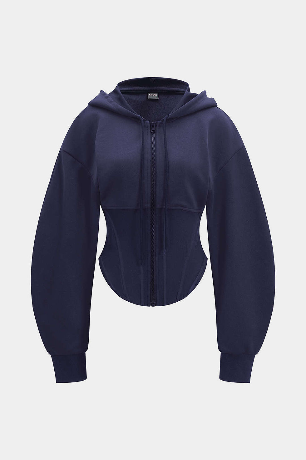 Thumbnail: Zipper Drawstring Corset Hoodie