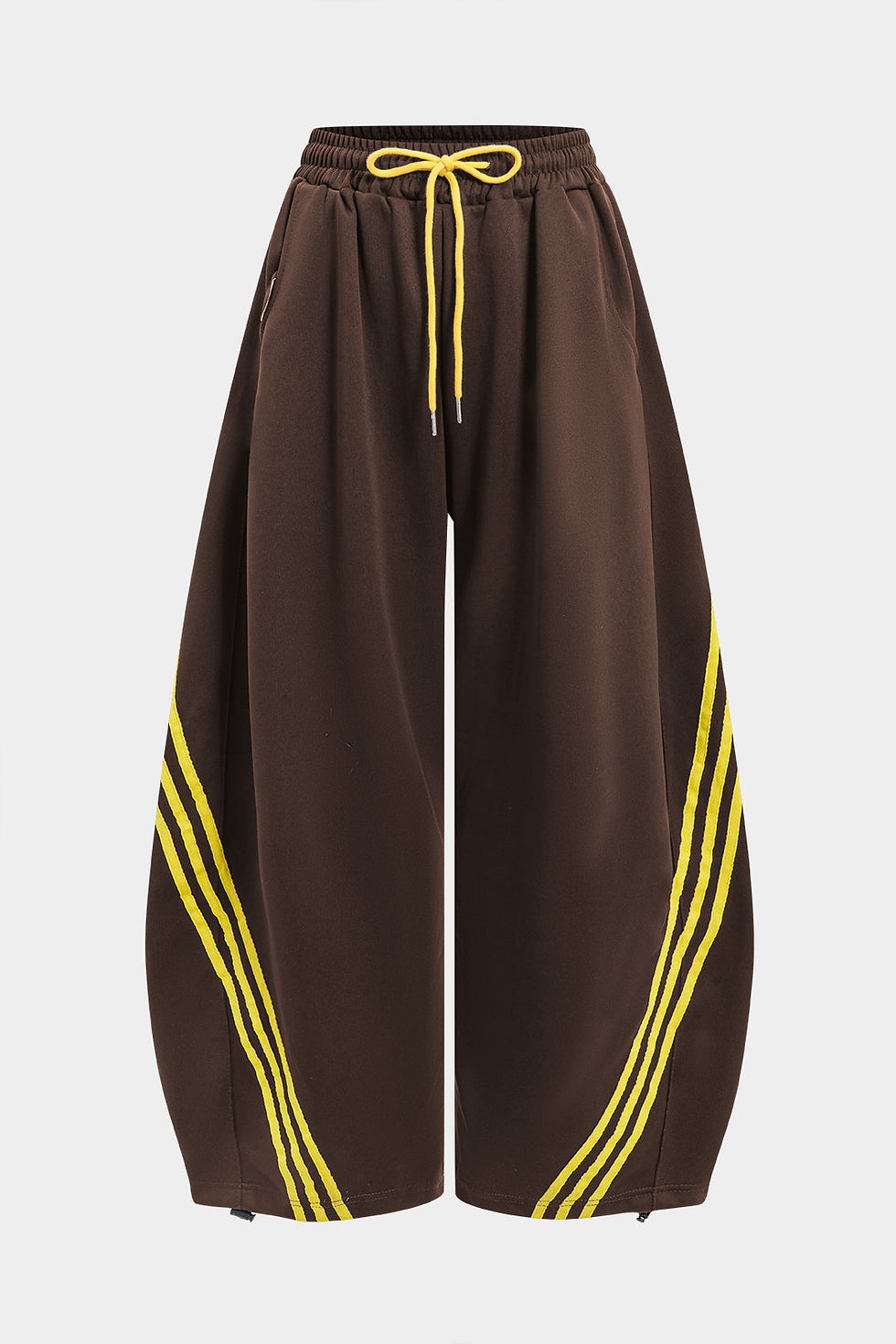 Thumbnail: Contrast Tie‑Up Barrel Trousers for Daily Casual Style