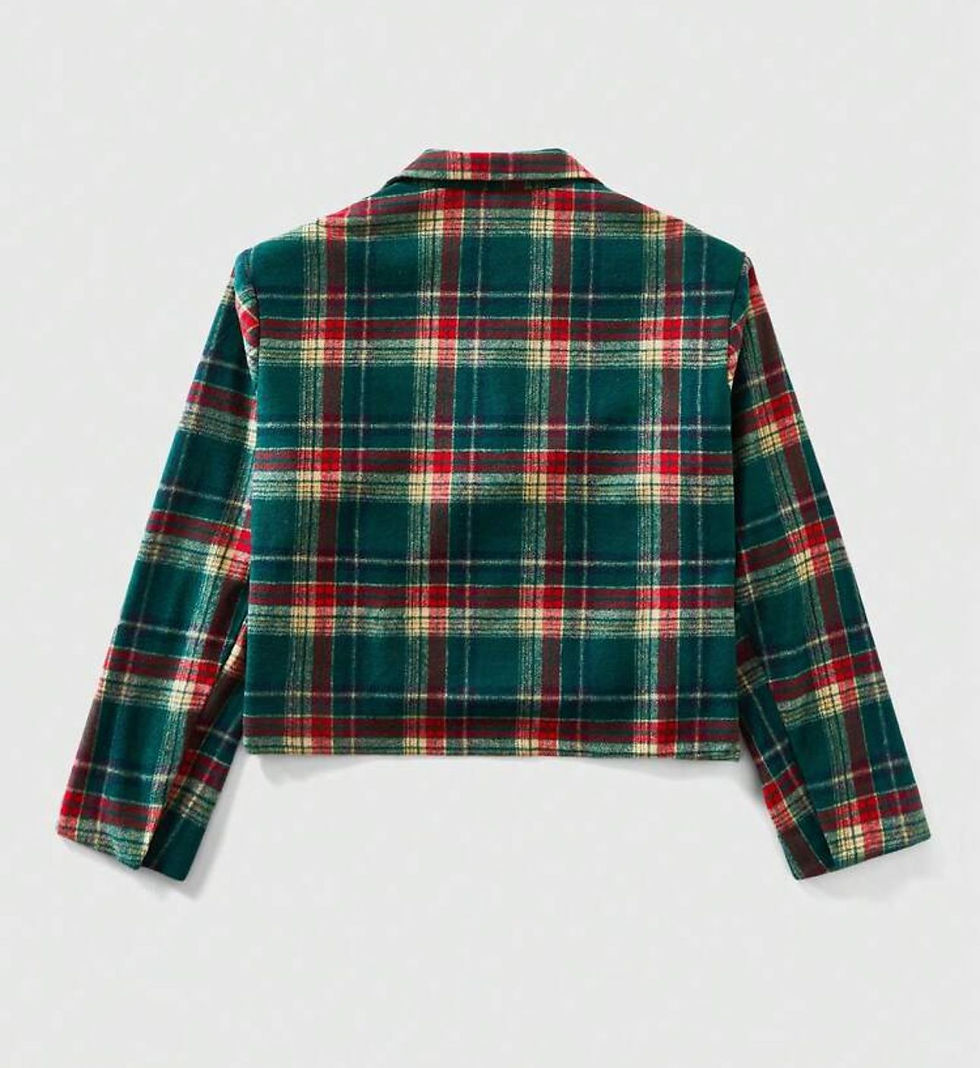 Thumbnail: Men's Grunge Punk Casual Plaid Jacket