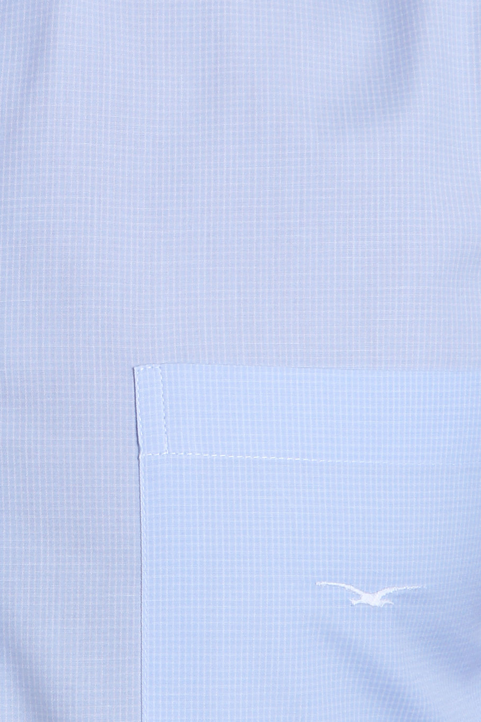 Miniatura: Camisa manga longa em algodão Pima, tradicional, Xadrez azul e branco.