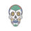 Thumbnail: White & Blue Sugarskull Kiss-Cut Stickers