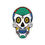 Thumbnail: White & Blue Sugarskull Kiss-Cut Stickers