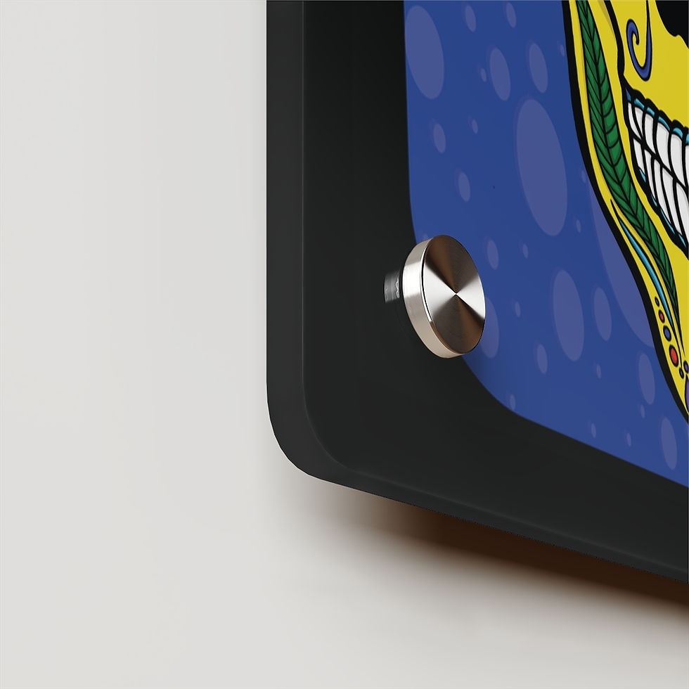 Thumbnail: Yellow Mati Sugarkskull Acrylic Wall Art Panels