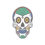 Thumbnail: White & Blue Sugarskull Kiss-Cut Stickers