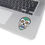 Thumbnail: White & Blue Sugarskull Kiss-Cut Stickers