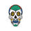 Thumbnail: White & Blue Sugarskull Kiss-Cut Stickers