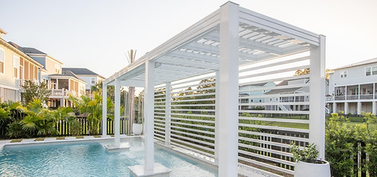 Aluminum Pergola with privacy walls