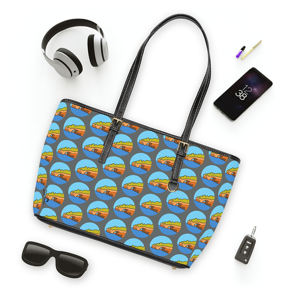 Thumbnail: Maps & Places Pictured Rocks PU Leather Shoulder Bag 