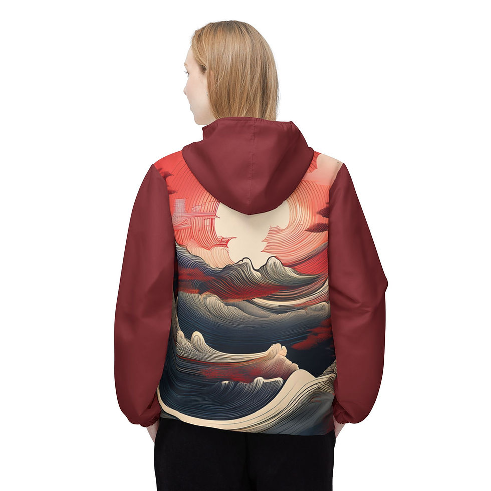 Thumbnail: Red Tide Unisex Windbreaker Jacket