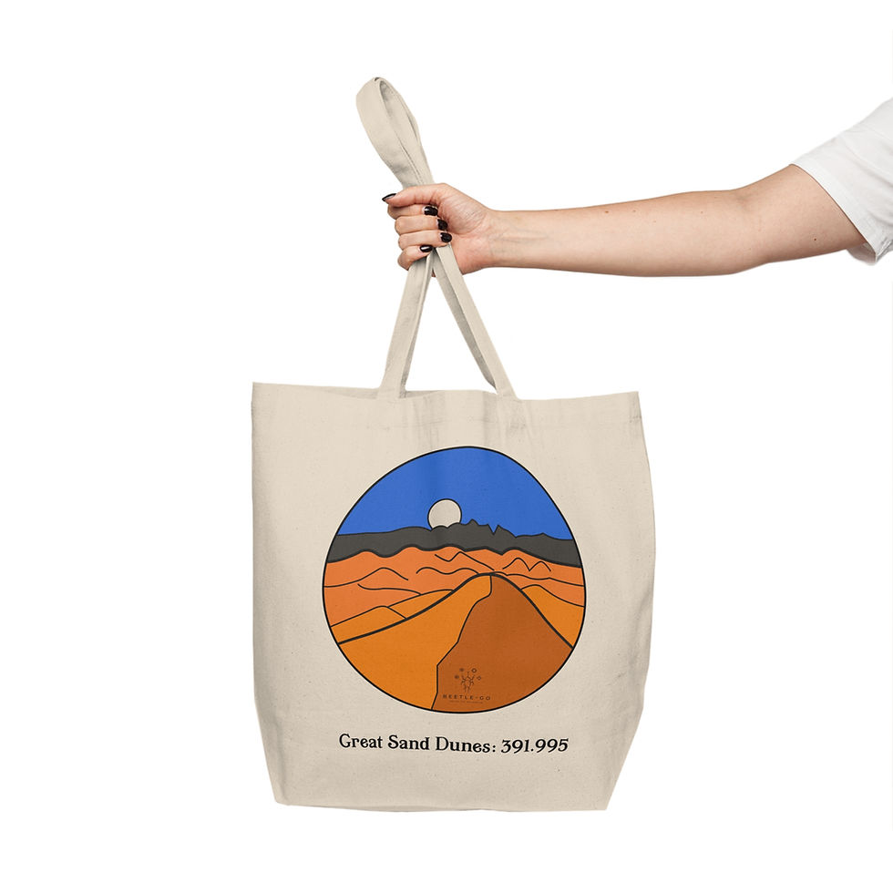 Thumbnail: Beetle-Go Great Sand Dunes National Park Canvas EcoFriendly grocery shopping bag