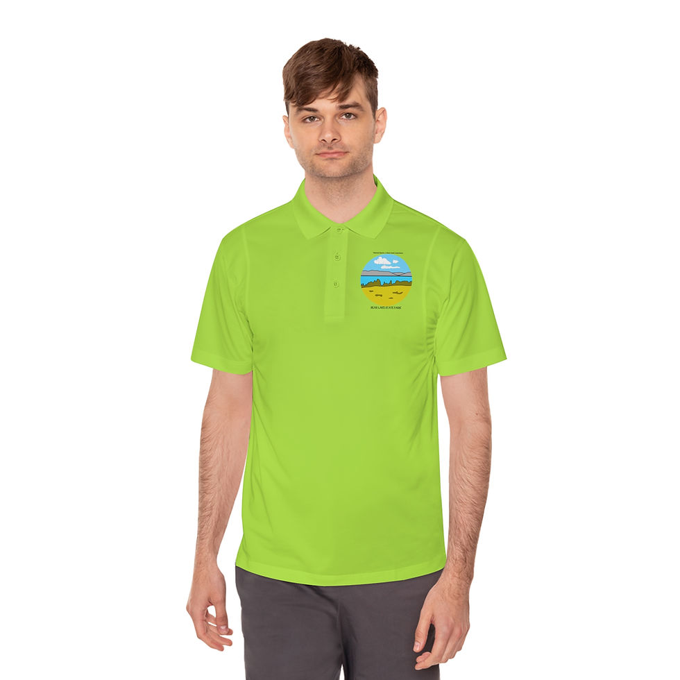 Thumbnail: Beetle-Go National Spaces: a visual music experience - Bear Lake polo shirt