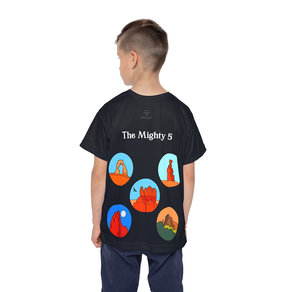 Thumbnail: Beetle-Go The Mighty 5 - Utah National Parks Kids Lounge Shirt