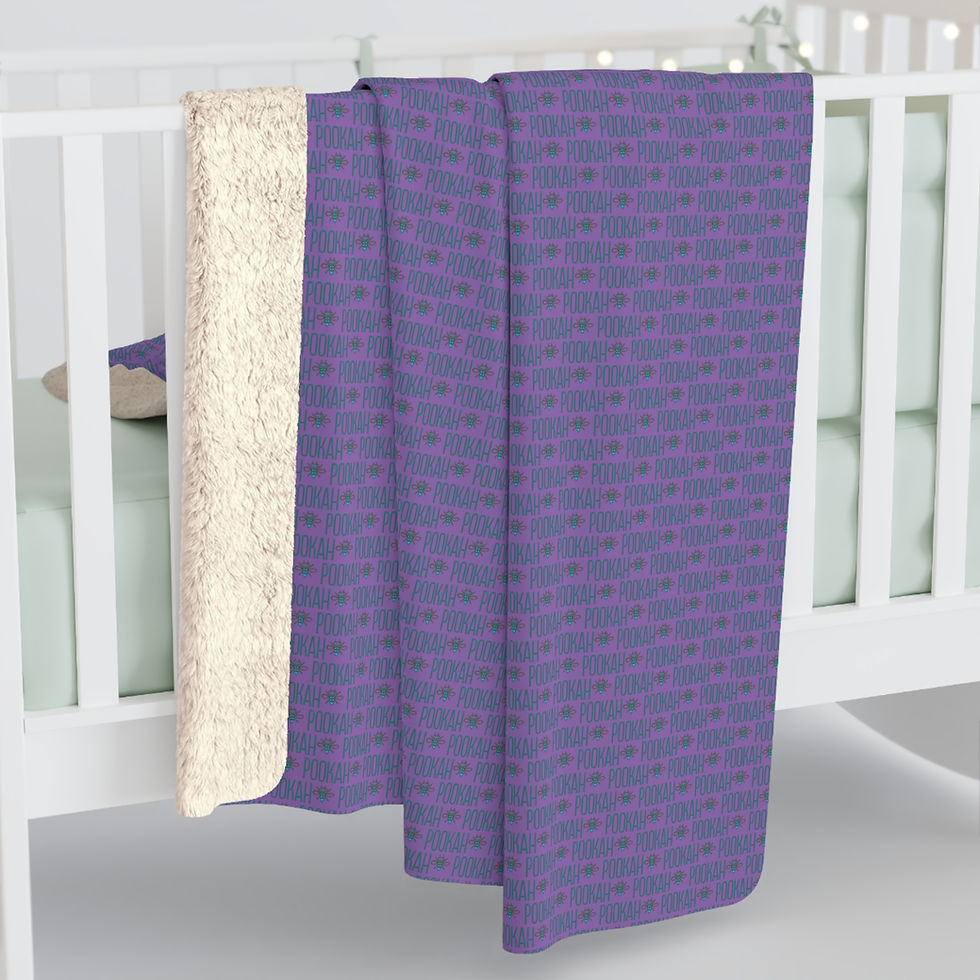 Thumbnail: Pookah Buhg Cozy Sherpa Fleece Blanket - Light Purple