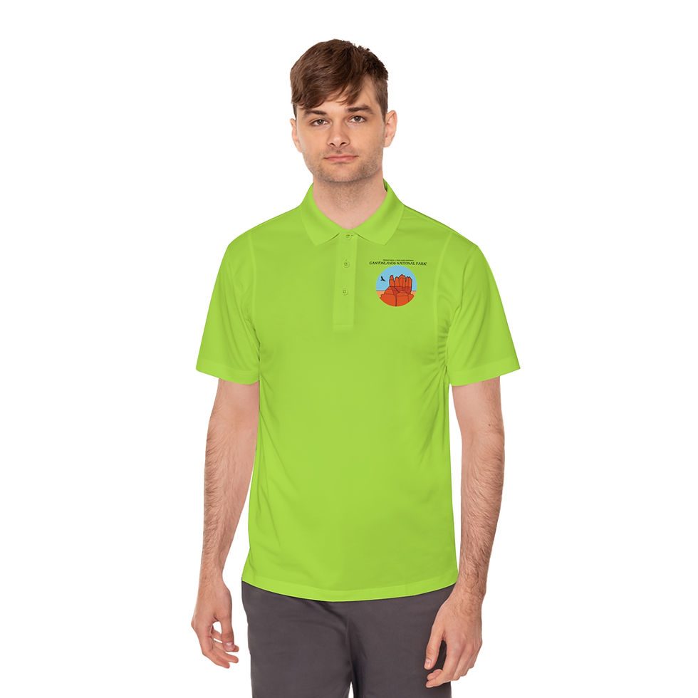 Thumbnail: Beetle-Go National Spaces: a visual music experience - Canyonlands polo shirt